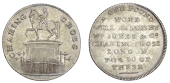 London, ‘Charing Cross’, William Jones & Co’, ‘Morgan’s’ Shilling, equestrian statue of Charles I, lamps...
