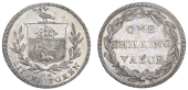 London, Marylebone, ‘Morgan’s’ Shilling, arms, rev. value in wreath, 3.47g/12h (D 24, this piece illustrated)....