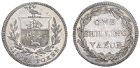 London, Marylebone, ‘Morgan’s’ Shilling, arms, rev. value in wreath, 3.47g/12h (D 24, this piece illustrated)....