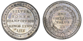 Norfolk, Kings Lynn, Isaquey Hedley, ‘Morgan’s’ Shilling, 1811, silver token stamp office, etc, rev. value in...
