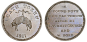 Somerset, Bath, Samuel Whitchurch and William Dore, Penny, 1811, ram suspended, rev. legend, edge centre-grained,...