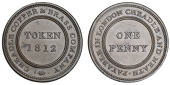 Staffordshire, Cheadle, Cheadle Copper & Brass Co, Penny, 1812, legend, rev. value, edge centre-grained, 19.20g/12h...