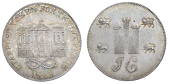 Staffordshire, Stafford, John Cartwright, Shilling, 1811, Shire Hall, rev. arms and monogram, 3.90g/12h (D 15). Spot...