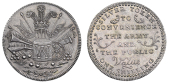 Suffolk, ‘Ipswich’, ‘Morgan’s’ Shilling, Prince of Wales’ feathers above standards and military...