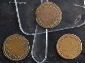 Lanarkshire, Hamilton, Brock & Ferguson, Farthing, 2.68g/6h (DH 53); Rutherglen, William Miller, Farthing, 2.62g/12h...