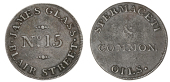 Lothian (Midlothian), Edinburgh, James Glass, Farthings (2), 15 blair street, 2.23g/6h (DH 81), 8 hunter square,...