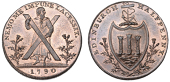Lothian (Midlothian), Edinburgh, Thomas and Alexander Hutchison, Halfpence, 1790 (8), 12.59g/12h (DH 23), 12.46g/12h...