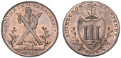 Lothian (Midlothian), Edinburgh, Thomas and Alexander Hutchison, Halfpenny, 1792, similar, edge payable at the...