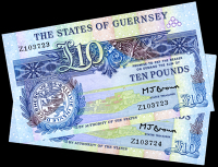 Ten Pounds (2), all 1980-90, Z 103723, Z 103724 replacements (McCammon GN 51; Pick 50b) [2]. Uncirculated 	£120-150
