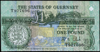 One Pound, T 927696, error with print slightly too far left and serial numbers higher than usual (Pick 52c). Good...