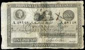One Pound, 15 November 1855, A 48148, Parsonstown, stamped cancelled on right side (PR 35; Pick –). Split and...