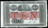 Ten Pounds, 1 November 1916, A 93542, signature of C.W. Patton (UB 35, this note illustrated; Pick A133b). A few...