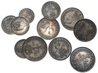 George IV, Maundy Threepence, 1825, Twopences (2), 1828, 1829, Penny, 1829 (S 3819-21); Victoria, Maundy Fourpences (...