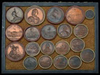 RUSSIA, a collection of mid-19th century bronzed electrotype impressions of Imperial medals (56), and many of Peter...