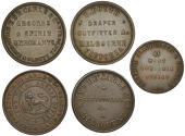 Australia, Victoria, Melbourne, I. Booth, Penny (A 44; R 55; KM. Tn23); Crombie, Clapperton & Findlay, Halfpenny (A...
