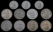 Australia, Victoria, Melbourne, Hide & de Carle, Pennies (8), 1857 (2, different), 1858 (6, different), Halfpence...