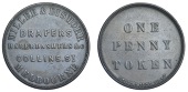Australia, Victoria, Melbourne, Miller & Dismorr, Penny, legend, rev. value, 15.27g/6h (A 375; R 367; KM.Tn173)....