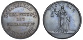 Australia, Victoria, Melbourne, George Petty, Penny, legend, rev. Justice standing, 14.51g/6h (A 441; R 431; KM....