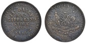 Australia, Victoria, Sale, James Davey & Co, Penny, 1862, legend, rev. arms and supporters, 14.05g/6h (A 90; R 98;...
