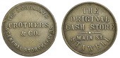 Australia, Victoria, Stawell, Crothers & Co, Halfpenny, legend both sides, 5.72g/12h (A 89; R 97; KM. Tn42). Fine,...