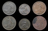New Zealand, North Island, Auckland, Herbert Ashton, Pennies (4), 1862, 1863 (3, different), Halfpence (2), 1858,...