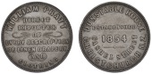 New Zealand, South Island, Christchurch, William Pratt, Penny, 1854, legend both sides, 14.80g/12h (A 445; R 437;...