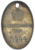 Keetmanshoop, Brass Native Pass, stamped 5444, 52 x 35mm (Hern 810k). Fine 	£100-150
