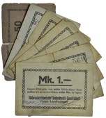 Luderitzbucht, Luderitzbucht Zeitung GmbH, pale yellow paper 10 Pfennigs (2, different perforations) (Hern 804aa);...