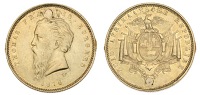 South Africa, Thomas Burgers, Pond, 1874, fine beard (Hern B1; KM. 1.2; F 1a). Removed from a swivel mount and...
