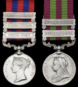 Pair: Naik Kapur Singh, Bengal Sapper & Miners

India General Service 1854-95, 3 clasps, Burma 1885-7, Burma...