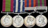 Four: Havildar Muzraie, 20th Punjab Infantry

Afghanistan 1878-80, no clasp (Sepoy Moozraie, 20th Regt. N.I.);...