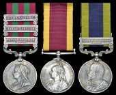 Three: Sepoy Bela Singh, 22nd Punjab Infantry

India General Service 1895-1902, 3 clasps, Punjab Frontier 1897-98,...
