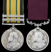 Pair: Havildar Khalas Khan, 52nd Sikhs

Africa General Service 1902-56, 2 clasps, Somaliland 1902-04, Jidballi...