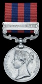 India General Service 1854-95, 1 clasp, Hunza 1891 (210 Sepoy Golaboo, 1st Kash. Infy. I.S.T.) very fine	 £400-500