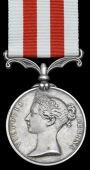Indian Mutiny 1857-59, no clasp (Havr. Avejia Wd. Owchit, 1st Khandesh Bl. Cs.) Indian Army engraved naming, claw a...