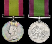 Afghanistan 1878-80 (2), no clasp (Gunner Boodah Kapurthala Artillery; Sepoy Walayt Shah, 2nd Kapurthala Infantry)...
