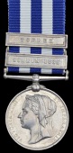 Egypt and Sudan 1882-89, undated reverse, 2 clasps, Suakin 1885, Tofrek (Fife Rehel De Souza, 28th Bombay Infy.)...