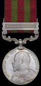 India General Service 1895-1902, 1 clasp, Waziristan 1901-2 (747 Naick Fullch Roz, N. Waz. Militia) nearly extremely...