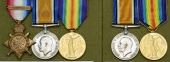 Family group:

Three: Lieutenant L. S. Daniel, Essex Regiment, late 14th Battalion London Regiment
1914 Star,...