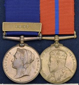 Family group:

Three: Private G. White, 16th Lancers
1914 Star, with clasp (292 Pte., 16/Lrs.); British War and...