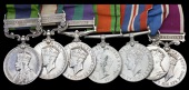 Seven: Serjeant S. J. Biddle, Hampshire Regiment

India General Service 1908-35, 1 clasp, North West Frontier 1935...