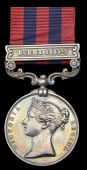 India General Service 1854-95, 1 clasp, Burma 1885-7 (213 Pte. W. Batten, 2d Bn. Hamps. R.) remains of pin fitting...