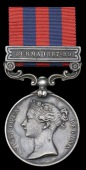 India General Service 1854-95, 1 clasp, Burma 1887-89 (School Master T. Ferris 1st Bn. Hamps. R.) very fine and...