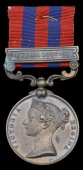 India General Service 1854-95, 1 clasp, Burma 1887-89, bronze issue (Bheasty Lutchman 1st Bn. Hamps. R.) good very...
