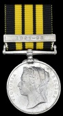 East and West Africa 1887-1900, 1 clasp, 1897-98 (1395 Serjt: F. Cousins. Hampshire Regt.) contact marks and light...