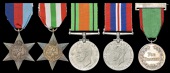 Five: Private Lawrence Howard, Royal Army Medical Corps

1939-45 Star; Italy Star; Defence and War Medals, these...