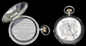 Carnegie Hero Fund Presentation Pocket Watch, silver, hallmarks for Birmingham 1922, with inner cover engraved,...