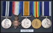 A Great War D.S.M. group of five awarded to Chief Engine Room Artificer 2nd Class W. H. Hicks, Royal...
