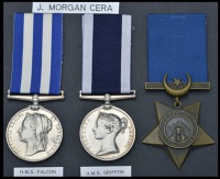 Three: Chief Engine Room Artificer J. Morgan, Royal Navy

Egypt and Sudan 1882-89, dated reverse, no clasp (E.R....