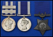 Three: Chief Engine Room Artificer H. T. Blandford, Royal Navy

Egypt and Sudan 1882-89, dated reverse, 2 clasps,...